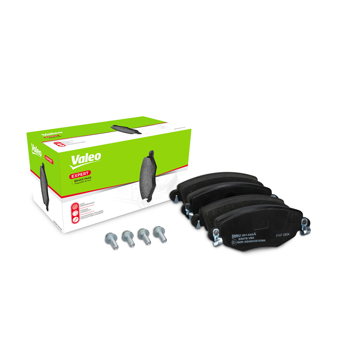 Jeu de 4 plaquettes de frein VALEO ref. 301433A